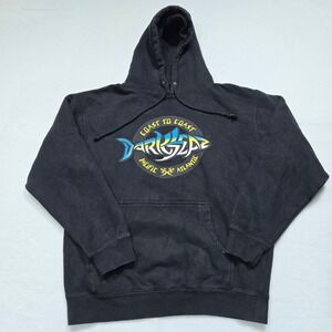 Dark Seas Hoodie Mens Black Kangaroo Pockets Graphic Print‎ Long Sleeves Ribbed